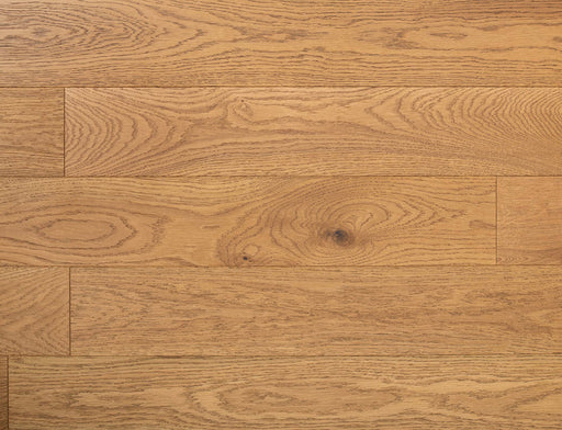 Engineered Oak Flooring – Golden Oak – Brushed & Lacquered – 125mm x 300-1200mm – 10/2.5mm
