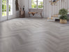 SPC Click Vinyl Herringbone Flooring – Grey Oak – 128mm x 615mm – 6.5/0.5mm