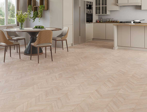 Laminate Chevron Flooring – Taupe Grey – AGT Pruva Arya – 327mm x 1200mm – 8mm