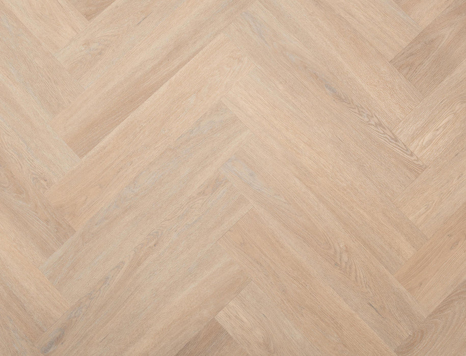 SPC Click Vinyl Herringbone Flooring – Honey Blonde Oak – 128mm x 615mm – 5/0.5mm