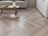 SPC Click Vinyl Herringbone Flooring – Whitewashed Grey Oak – 128mm x 615mm – 5/0.5mm