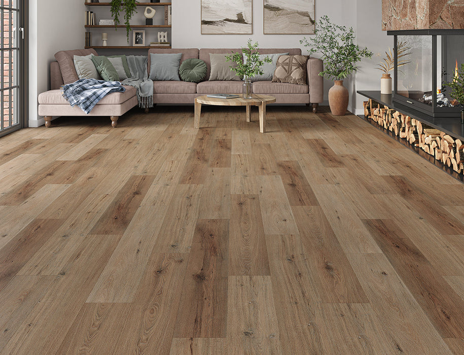 SPC Click Vinyl Flooring – Aged Oak – 180mm x 1220mm – 6.5/0.5mm