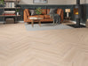 SPC Click Vinyl Herringbone Flooring – Whitewashed Brushed Oak – 127mm x 635mm – 8/0.17mm
