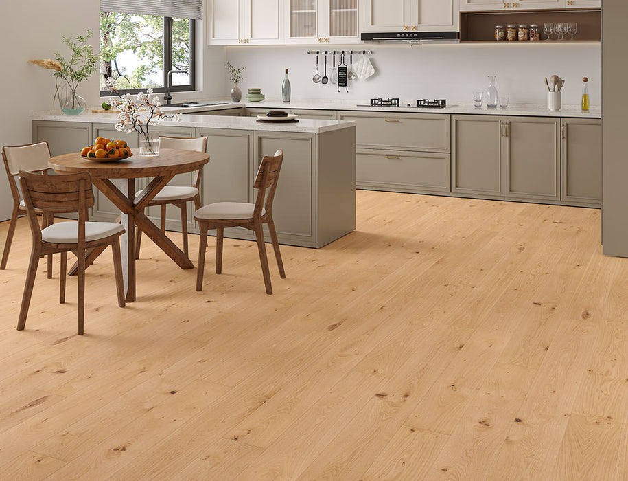 Natural Oak engineered oak plank flooring 190mm