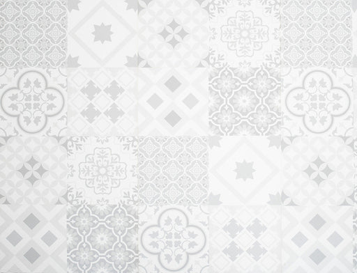 Laminate Tile Flooring – Grey & White Geometric – Monarch Kettlewell – 405mm x 805mm – 8mm