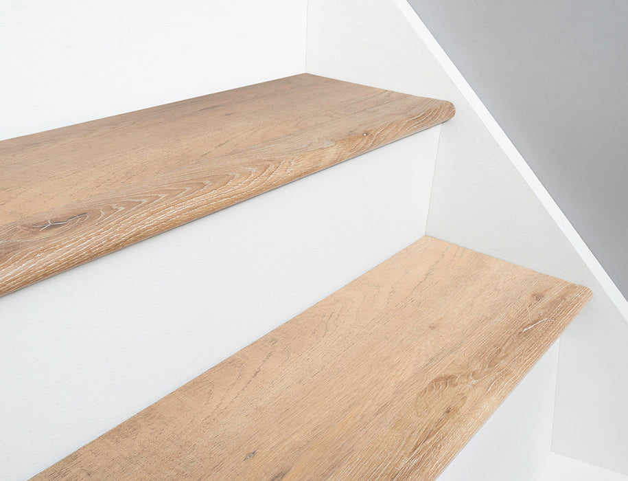 Warm Hazel Oak SPC Vinyl Stair Nosing