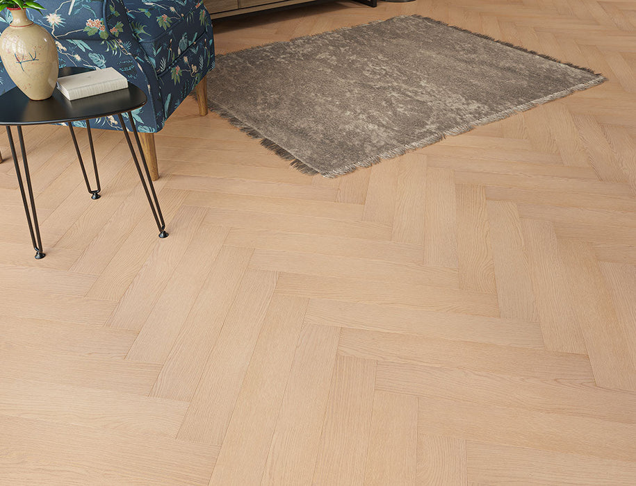 Laminate Herringbone Flooring – Soft Brown – Oakleigh Ripley – 100mm x 600mm – 8mm