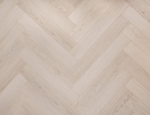 Laminate Herringbone Flooring – Light Grey – Oakleigh Deluxe Malham – 100mm x 600mm – 12mm