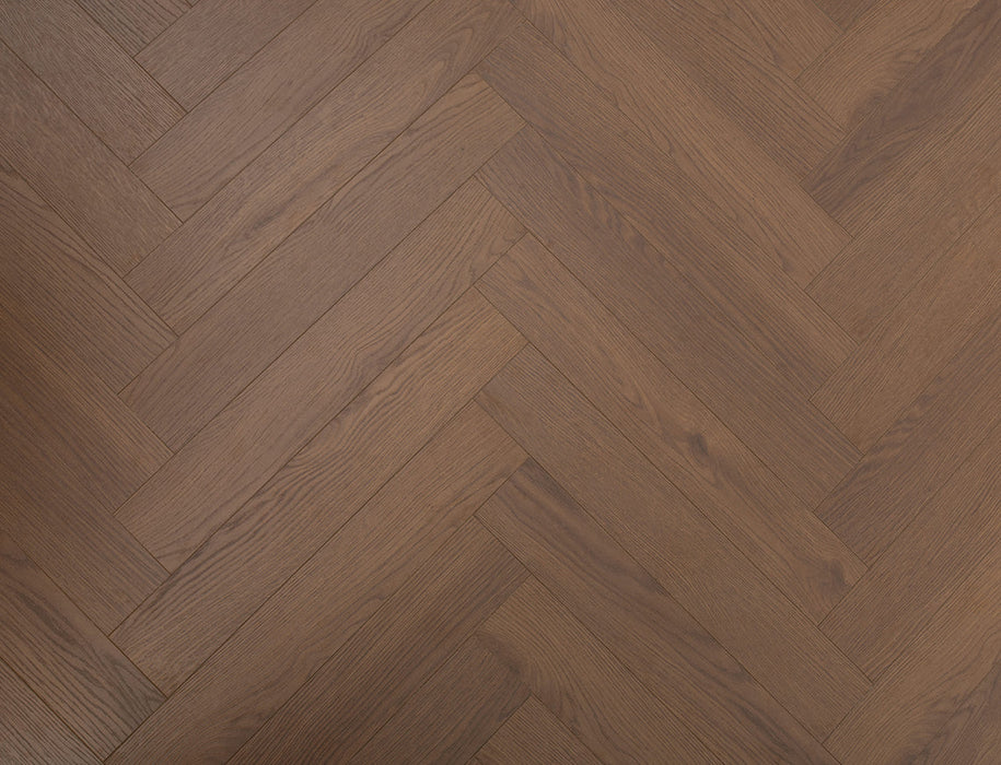 Laminate Herringbone Flooring – Dark Chocolate – Oakleigh Deluxe Romsey – 100mm x 600mm – 12mm