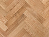 Solid Wood Herringbone Flooring – Smoked Oak – Smoked Brushed UV Oiled – 90mm x 400mm – 18mm