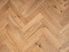 Solid Wood Herringbone Flooring – Natural Oak – Brushed UV Lacquered – 70mm x 350mm – 18mm