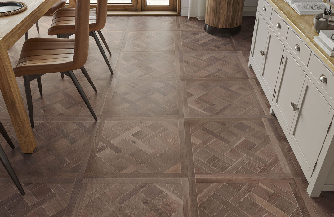 Grey Brown Oak engineered oak versailles flooring 600mm