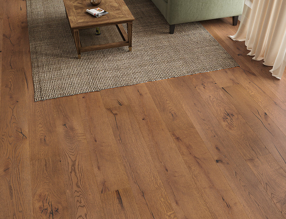 Natural Oak engineered oak plank flooring 220mm
