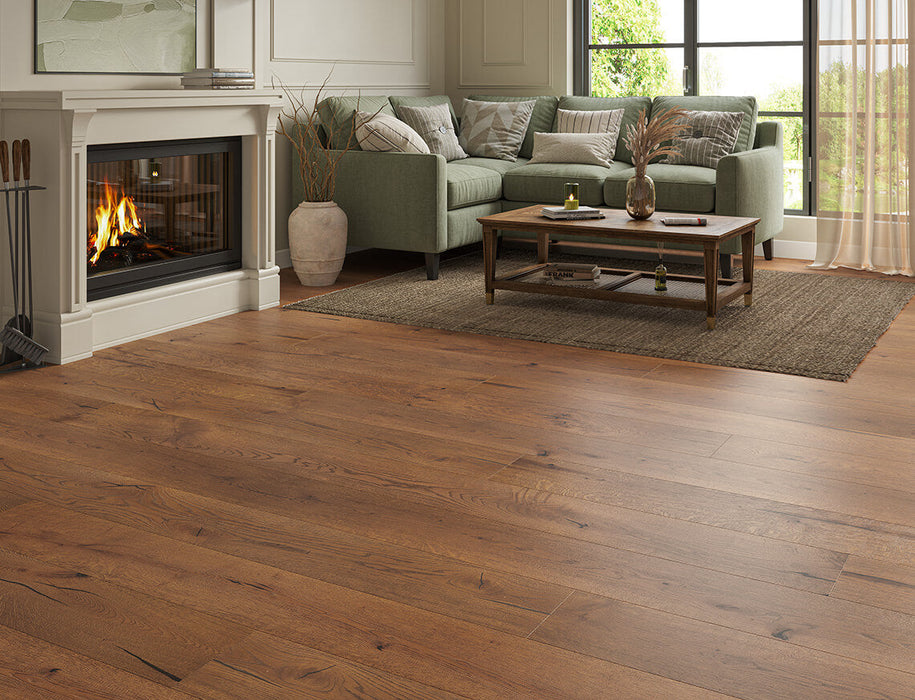 Natural Oak engineered oak plank flooring 220mm