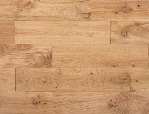 Solid Wood Flooring – Natural Oak – Smooth UV Lacquered – 150mm x 300-1200mm – 18mm