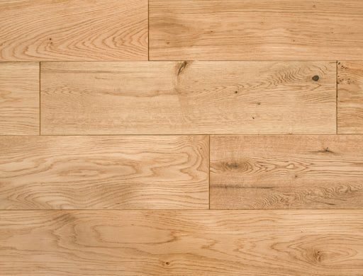 Solid Wood Flooring – Natural Oak – Smooth UV Lacquered – 125mm x 300-1200mm – 18mm