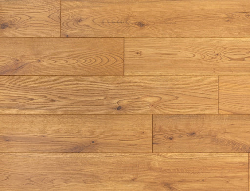 Solid Wood Flooring – Rustic Brown Oak – Brushed Hand Scraped UV Oiled – 150mm x 300-1200mm – 18mm
