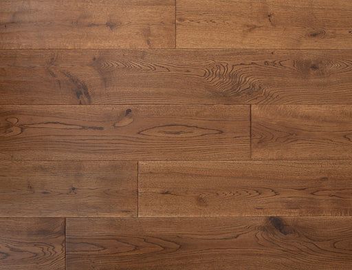 Solid Wood Flooring – Golden Oak – Handscraped UV Lacquered – 150mm x 300-1200mm – 18mm