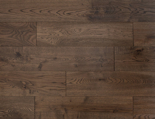 Solid Wood Flooring – Coffee Brown – Handscraped Brushed UV Lacquered – 150mm x 300-1200mm – 18mm
