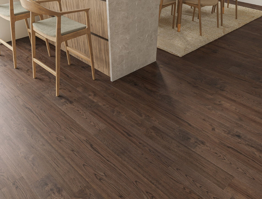 Coffee Brown solid wood straight planks flooring – view 3