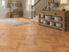 Natural Oak engineered oak chevron flooring 90mm