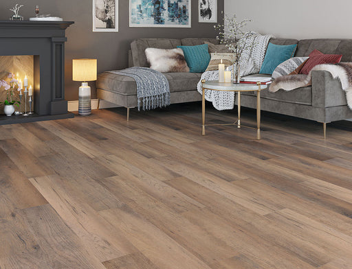 SPC Click Vinyl Flooring – Brown Oak – 180mm x 1220mm – 6.5/0.5mm