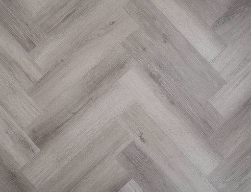 SPC Click Vinyl Herringbone Flooring – Grey Oak – 128mm x 615mm – 5/0.5mm