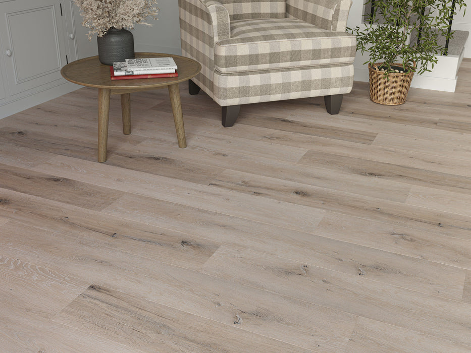 SPC Click Vinyl Flooring – Whitewashed Grey Oak – 180mm x 1220mm – 5/0.5mm