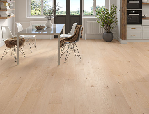 Natural Oak engineered oak plank flooring 190mm