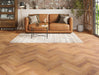 Smoked Oak engineered oak herringbone flooring 90mm