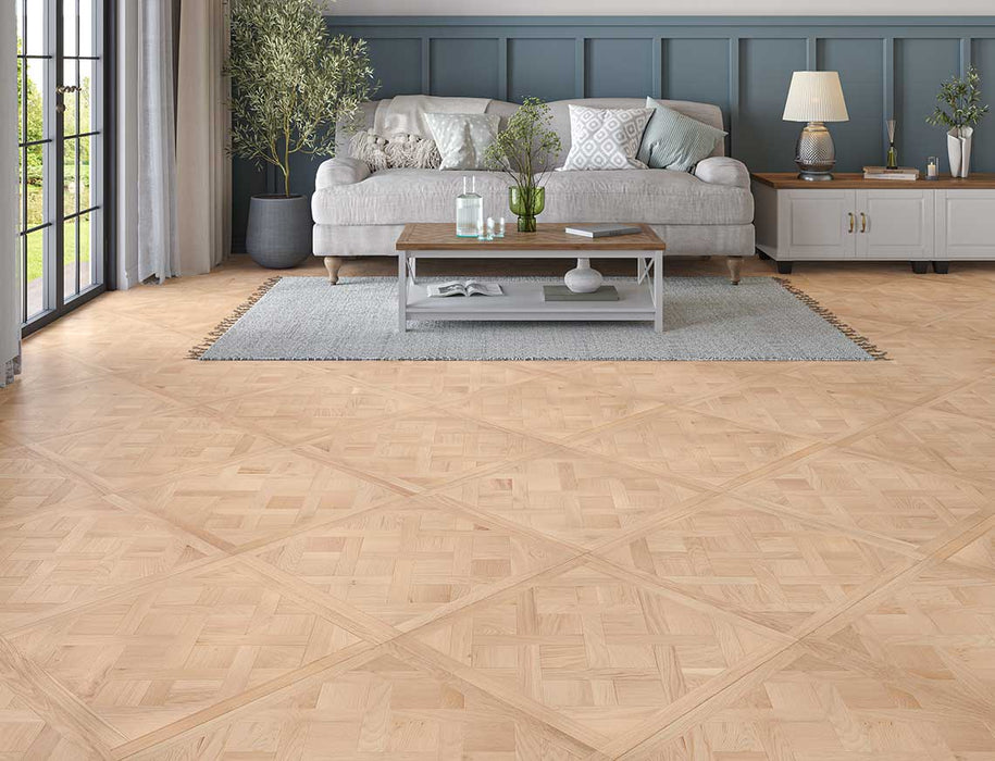 Natural Oak engineered oak versailles flooring 600mm
