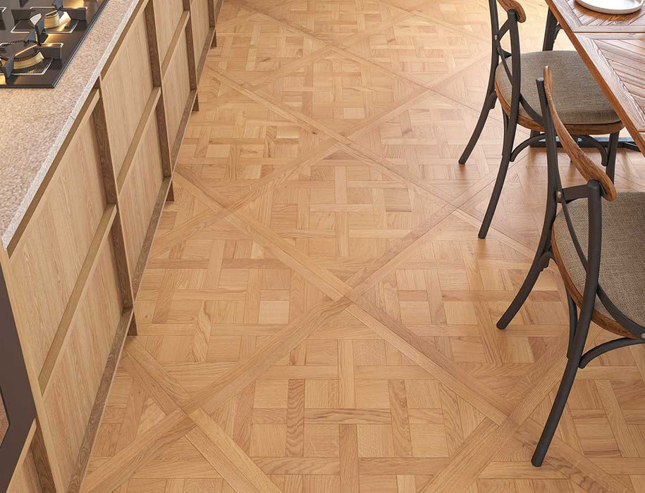 Natural Oak engineered oak versailles flooring 600mm