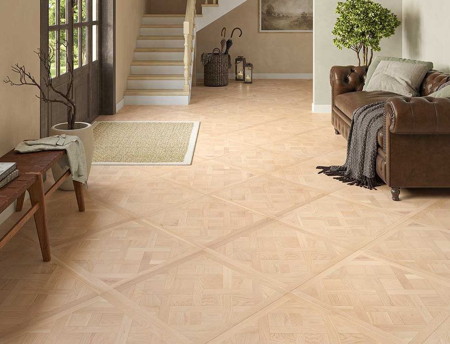 Natural Oak engineered oak versailles flooring 600mm