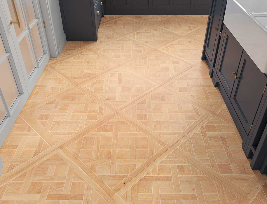 Whitewashed Oak engineered oak versailles flooring 600mm
