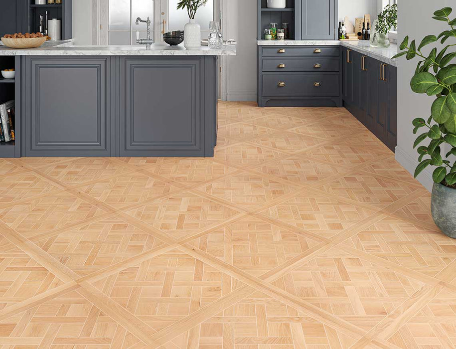 Whitewashed Oak engineered oak versailles flooring 600mm