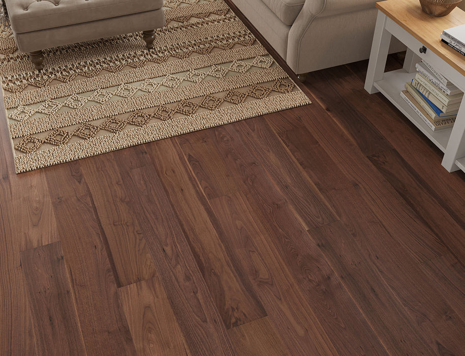 Natural Walnut engineered oak plank flooring 190mm