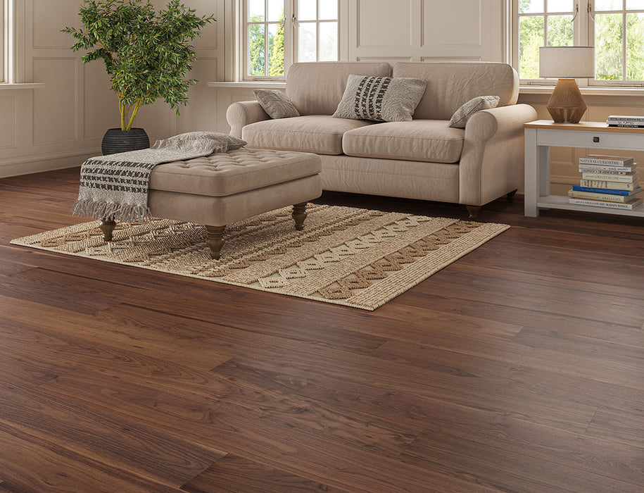 Natural Walnut engineered oak plank flooring 190mm