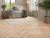 Natural Oak engineered oak chevron flooring 90mm