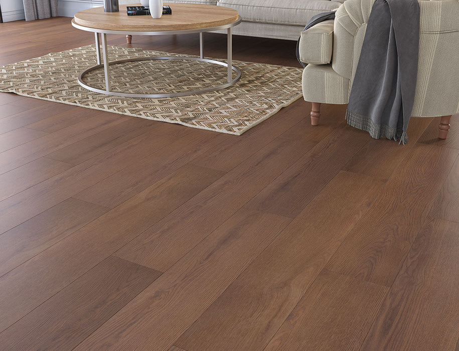 Laminate Flooring – Dark Chocolate – Willow Romsey – 155mm x 1200mm – 8mm