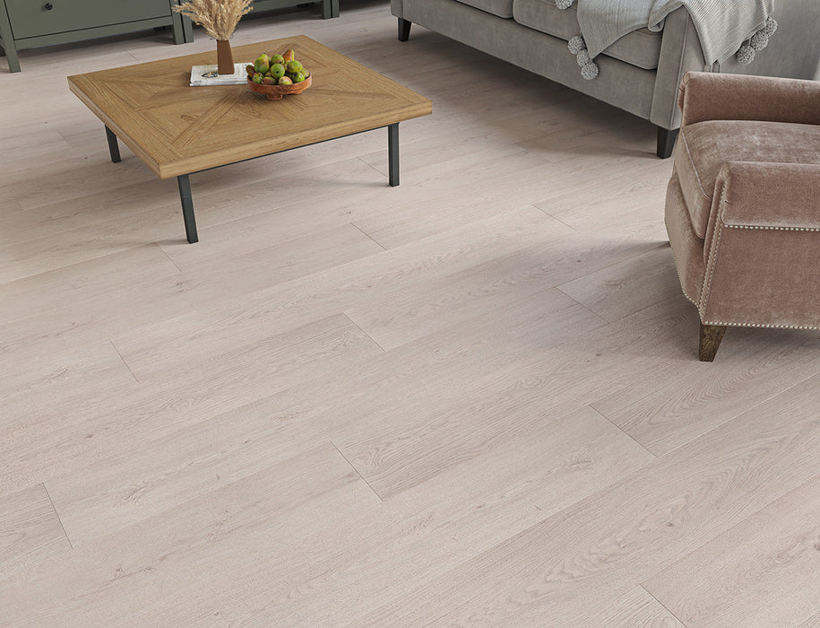 Laminate Flooring – Light Grey – Willow Deluxe Malham – 155mm x 1200mm – 12mm