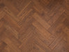 Engineered Oak Herringbone Flooring – Dark Golden Oak – Brushed & Lacquered – 80mm x 300mm – 10/3mm