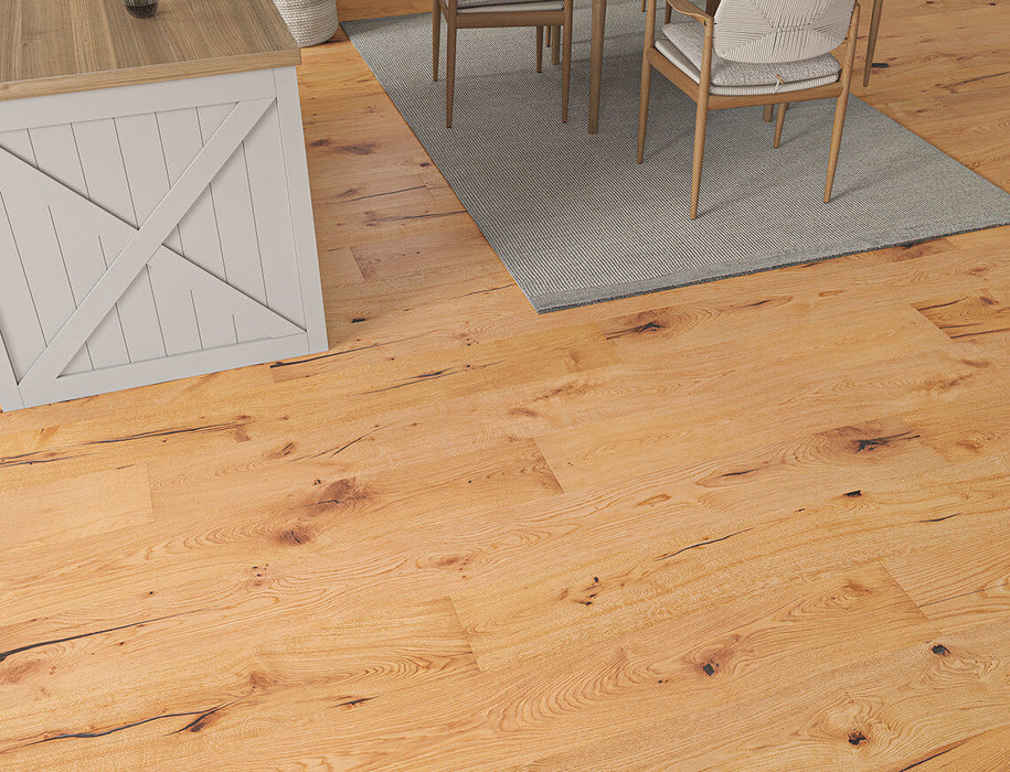 Golden Oak engineered oak plank flooring 220mm