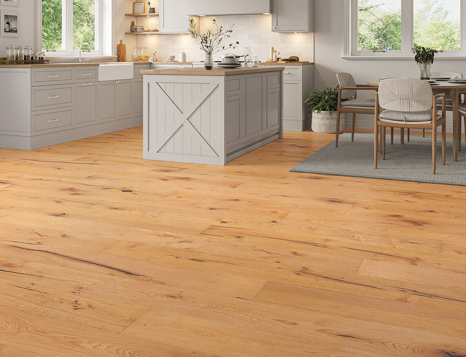 Golden Oak engineered oak plank flooring 220mm
