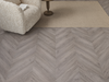 Nordic Grey Oak LVT chevron flooring room scene