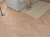 Clay Taupe Oak LVT chevron flooring room scene