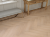Blonde Oak LVT herringbone flooring room scene