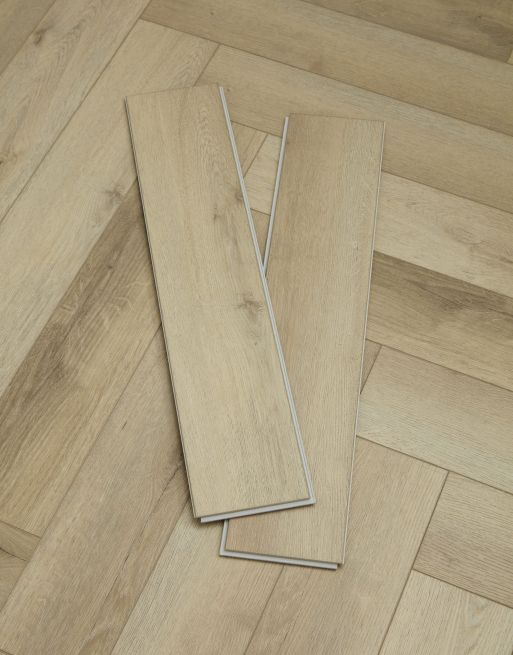 EvoCore Premium Herringbone Light Vanilla Oak Flooring