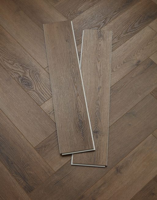 EvoCore Premium Herringbone Golden Smoked Oak Flooring