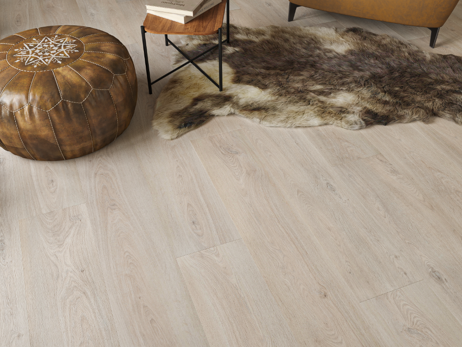 Grey Oak LVT straight plank flooring room scene