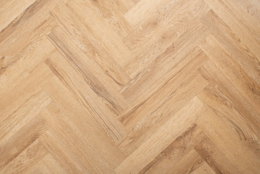 Grey Oak LVT herringbone flooring